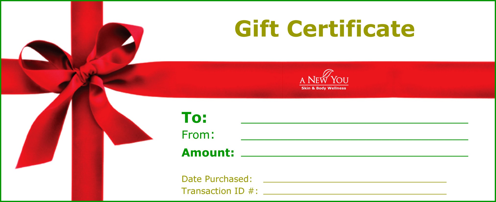 Business Gift Certificate Template Free Printable
